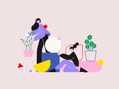 Values 2d animation branding cartoon character conceptual digital drawing editorial geometry graphic illustration lineart minimal people photoshop plant procreate texture web