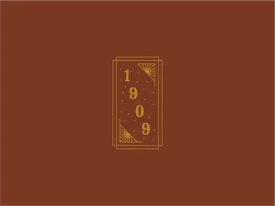 1909 art branding design hand drawn illustration logo typography vector vintage