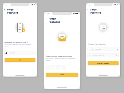 Forgot Password Screens design forgot password mobile reset password ui ux