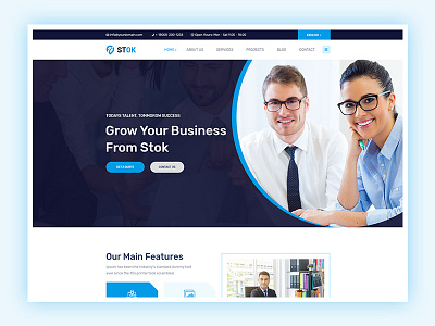 Business Website Design Concept advisory bank banking broker business clean consulting corporate creative design finance loan multipurpose photoshop psd