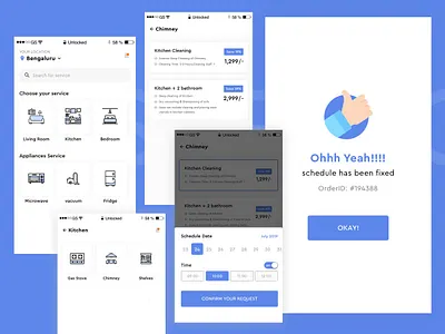 House Cleaning Service booking cleaning service home ios ui design