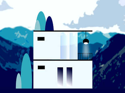 Villa design illustration vector
