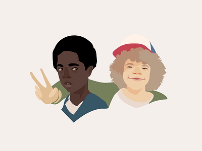 Friendship character illustration people portrait stranger things vector