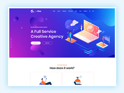 Creative Agency Website agency colorful portfolio creative agency creative design creative portfolio creative template design agency illustration portfolio psd saas seo shop showcase