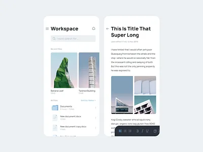 Document Editor App Concept app cloud document editor file note storage ui uiux writer