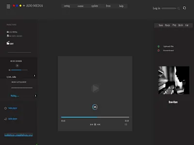 Music Dashboard panel app dashboad dashboard design dashboard ui design flat music app music player ui ux web