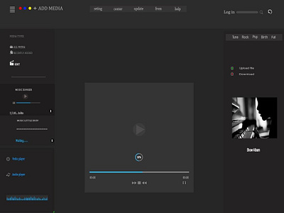 Music Dashboard panel app dashboad dashboard design dashboard ui design flat music app music player ui ux web