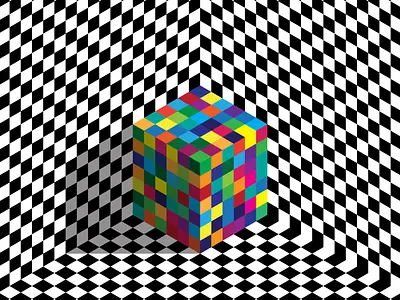 Headspace 01 colour doodle graphic design illustrator line art op art optical illusion pattern poster psychedelic shape trippy vector visual