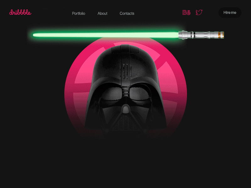 Debut Dribbble - Star Wars Idea aftereffects animation debut debutshot dribbble hellodribbble photoshop starwars