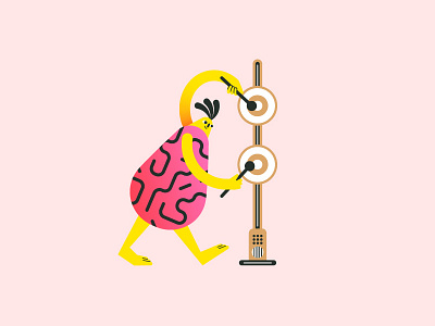 Musician #1 alien character character design design drawing drum flat geometric illustration illustrator minimal music music player musician shape vector