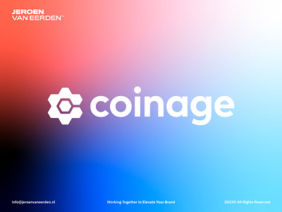 Coinage - Logo Design (unused) block blockchain brand identity design branding c logo coin coinage creative logo gear logo gradient hexagon logo minimal design monogram visual identity design