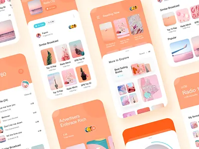 Show you a radio app today. app design icon minimal mobile page type ui ux video