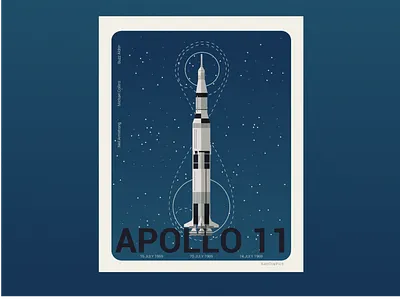 Apollo11 poster apollo illustration space