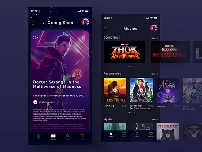 Coming Soon 048 app coming soon daily 100 challenge daily challange dailyui design films mobile movies ui