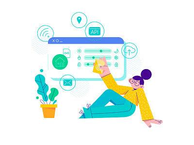 girl cartoon children childrens book childrens illustration flat home homepage illustration ui ui ux uidesign uiux ux web web design website