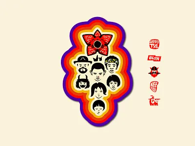 STRANGER THINGS — SEASON ONE // character icon illustration stranger things