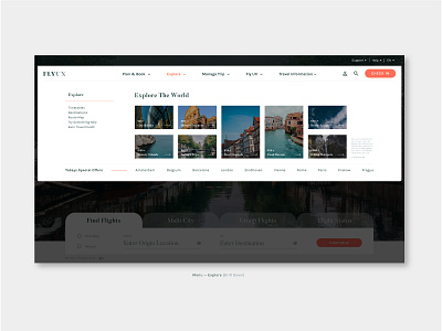 FlyUX - Concept Project "Explore" (coursework) branding concept design design digital design figma high fidelity interaction design portfolio prototyping ui ux design visual designer web design website