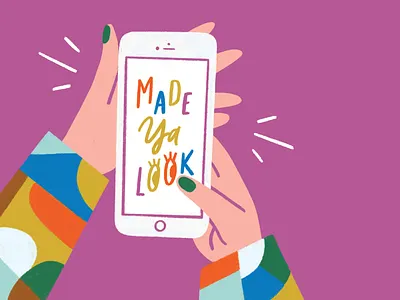 Made Ya Look artist boston chandlettered chandoodles design designer doodle gotcha handwriting illustration illustrator lettering lettering artist phone scroll