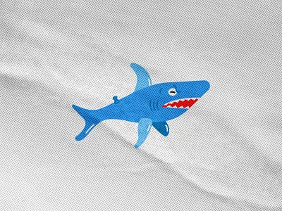 SHARK MOOD beach church design halftone illustration inflatable jesus pool shark summer water