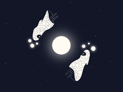 Dancing Around the Light character dance illustration light magic procreate