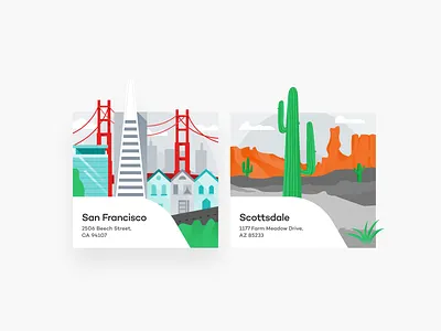 Location Illustrations abstract flat illustration location modern san francisco scottsdale web