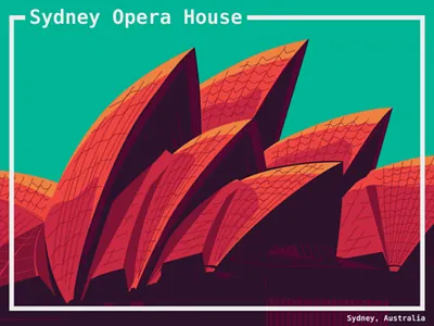Sydney Opera House artprint artwork australia building illustration landmark landmarks opera opera house paris poster print sydney sydneyoperahouse travel traveling world