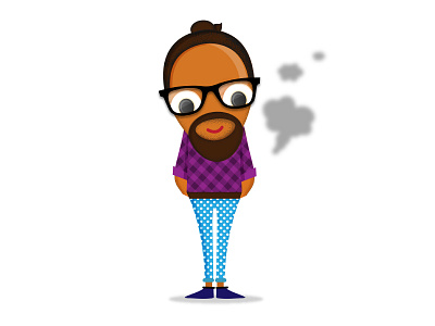 The Hidden Smoker chracter cute design illustration smoke smoker smoking ui vector