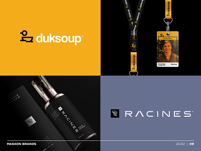 2022 - Duksoup + Racines agency brand branding duck grooming icon logo mark men razor soup