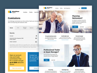 Website Design for the Investments Broker branding broker design finance financial shares stocks trading trading platform ux web website