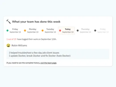 Team work logs v2 calendar saas tool ui widget