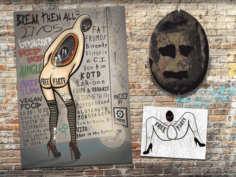 Poster Design and Animation for Visualisations digitalart events flyer motion design party flyer photoshop poster poster art print rave underground vector