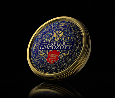 Caviar Lianozoff caviar design food gold luxury packaging premium russia victorian
