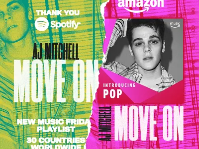 Move On - Thank You music paper radio tear texture