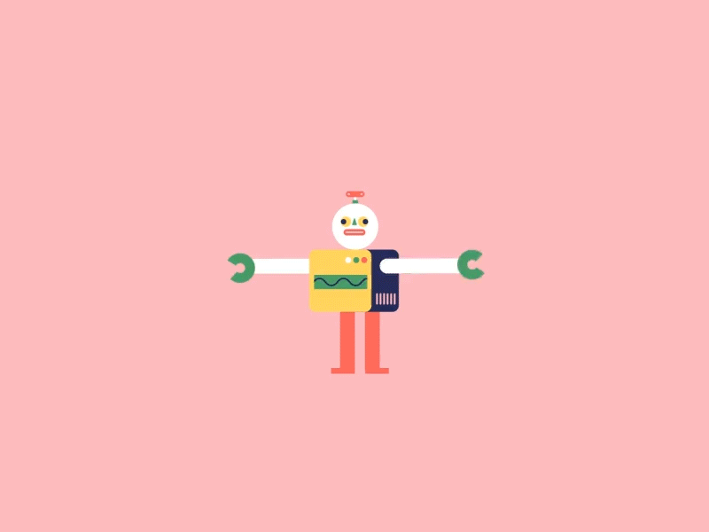 The Robot after effects animation dance illustration motion