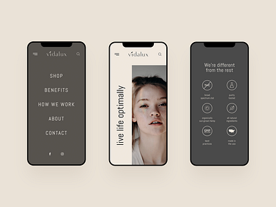 Vidalux - CBD Mobile Website cbd clean corporate creative design grid hemp interface minimal mobile modern photo simple studio thc typography ui ux web website