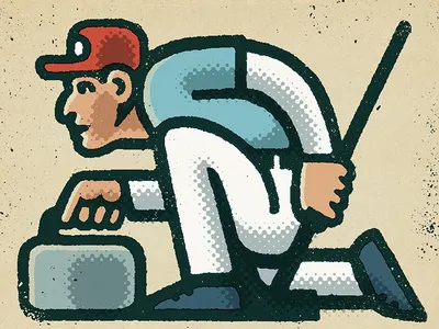 John Shuster Portrait athlete curling drawing illustration john shuster mario olympian olympics portrait zucca