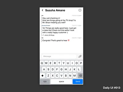 Direct Messaging Concept app dailyui design helvetica ios iphone messaging mobile ui vector
