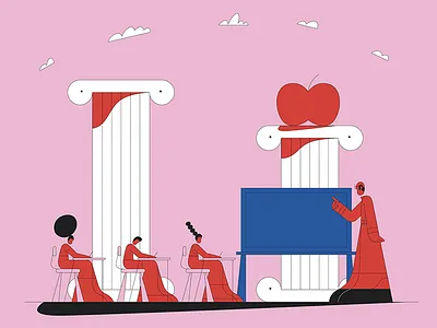 Ezra Klein Show Podcast 2d animation cel character design design flat frame by frame frame by frame animation illustrate illustration illustrator mograph motion design motion graphics storyboard style frame vector