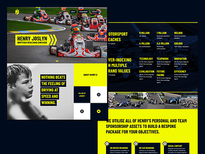 Motorsport marketing website branding marketing site motorsport website design