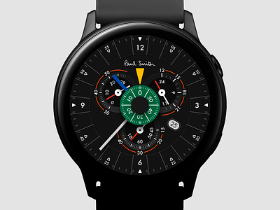 Paul Smith Watch Face app application concept dashboard design panel paulsmith samsung sketch ui watch watchface watchfacedesign wrist