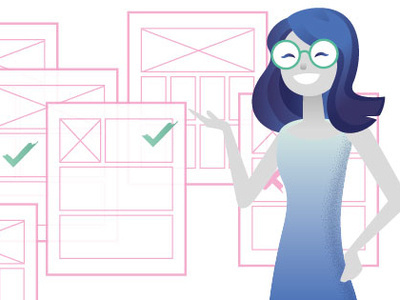 Wireframe Reviews 2d illustration