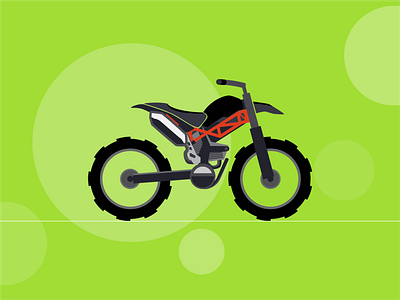 Monster bike design flat illustration minimal motorbike vector