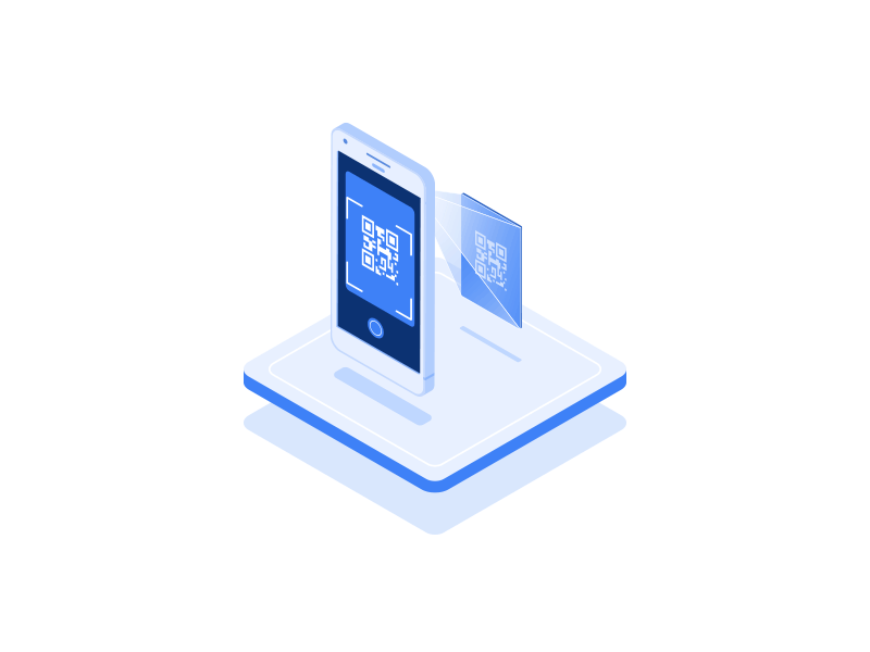 NFC & QR Code after effects animation card design illustration isometric motion nfc qr code svg