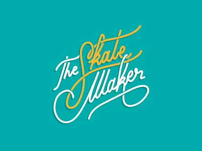 The Skate Maker | Hand Lettering Logo brand brand identity branding hand letter hand lettering hand lettering logo hand letters handlettering illustration logo logo design logotype mark negative space retro skate skateboard skater typography vintage