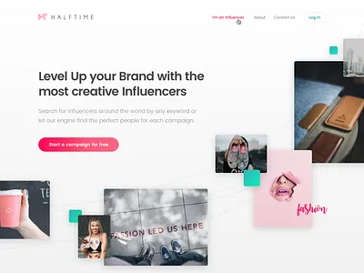 Landing Influencers 01 influencer landing page ui design webdesign