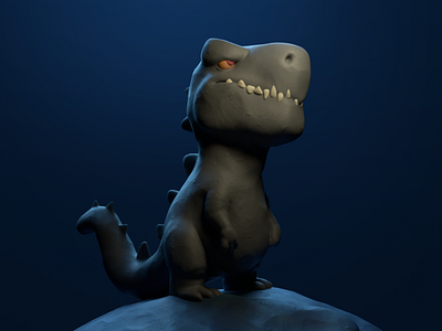 Plastizilla character godzilla modo monster moonlight plasticine polymer clay zbrush