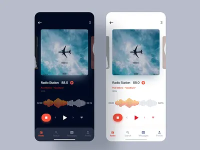Radio App app app design clean design ios app mobile app design music music app radio radio app ui uiux ux