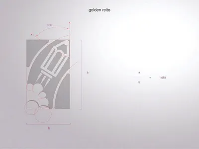 Golden ratio logo arabic art brand creative design education egypt golden ratio logo media platform social