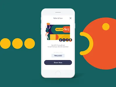 Referral screen appdesign application invite design invite friends ios learn violin refer a friend referral referral screen referral ui referrals trala trala app ui ui design user interface webdesign