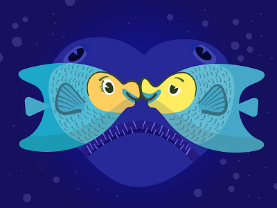 The Fool lovers book fish flat fool fun illustration kids love ocean passion work shark story vector